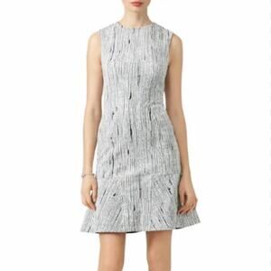 Yigal Azrouel White Rustic Crackle Trumpet Dress
